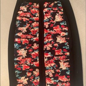 Beautiful black and floral pencil skirt